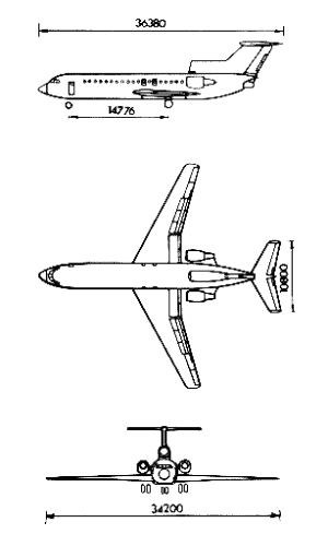 Технические характеристики самолета як-40