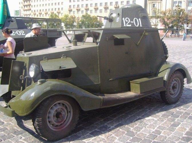 Советский броневик ба-3 1934 года выпуска