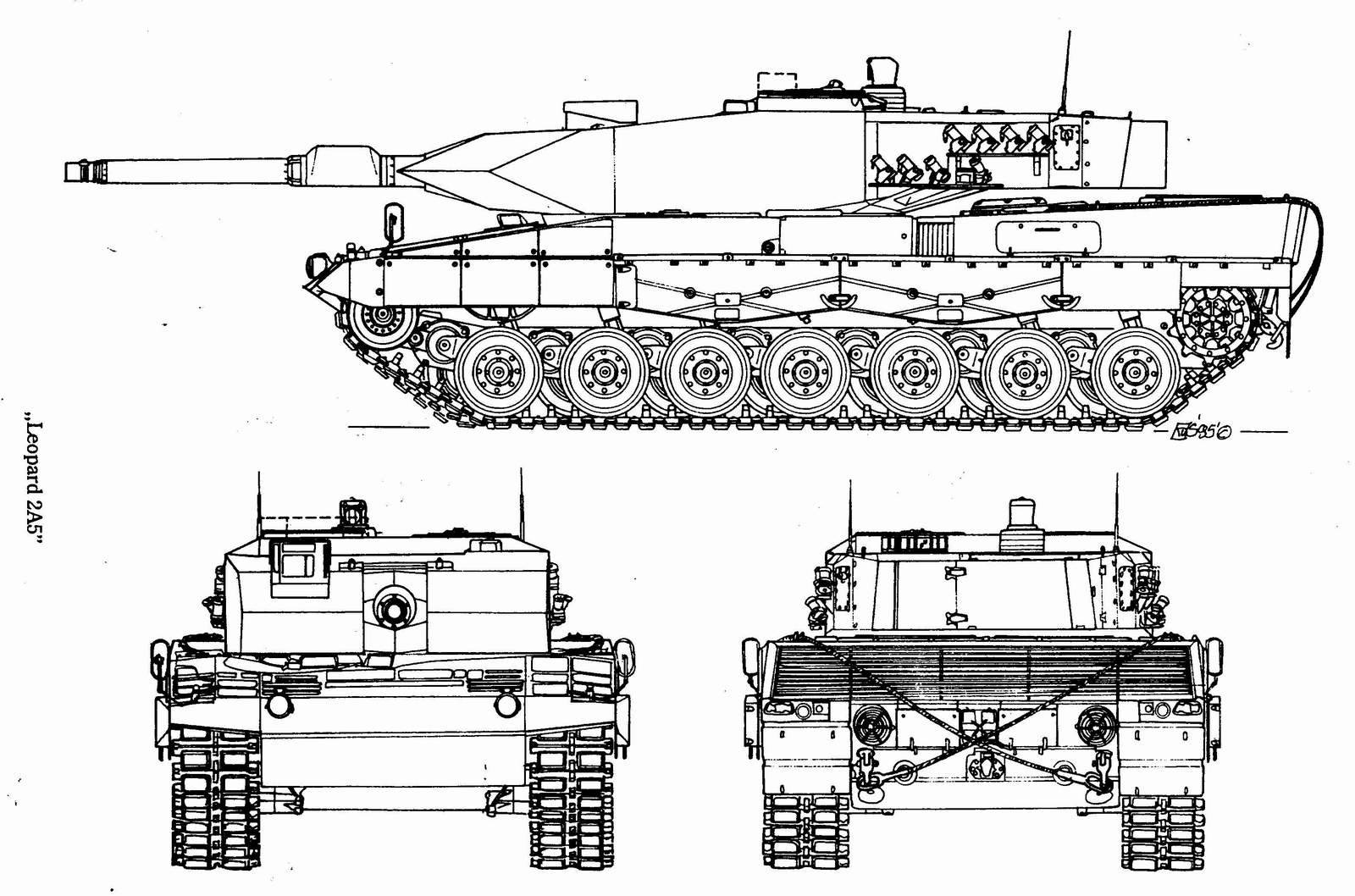 Леопард 2 (А1, А2, А3, А4, А5, А6, А7) - немецкий танк