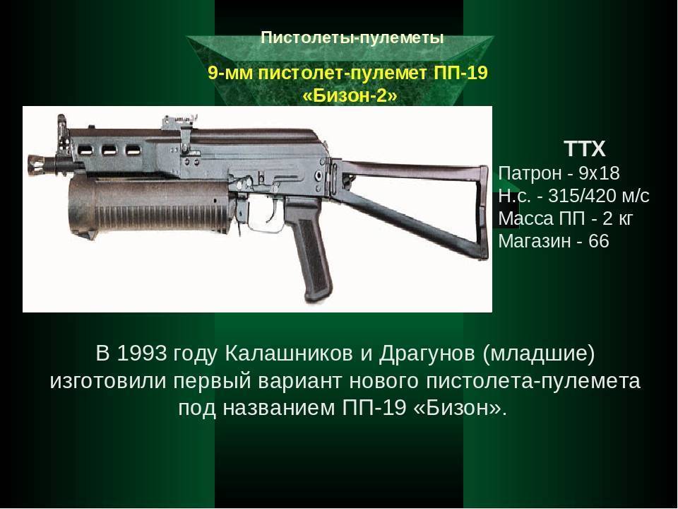 Пистолет-пулемет пп-19 бизон: фото, характеристики, использование