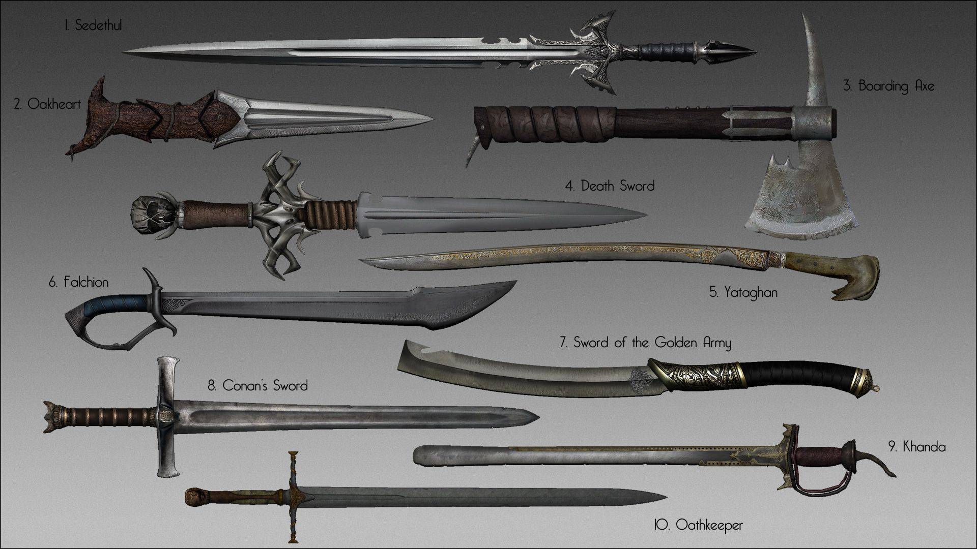 Меч: история оружия, двуручные и полуторные мечи