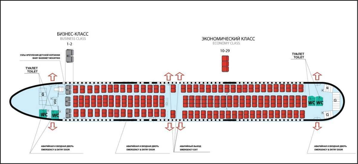 Боинг 717 — схема салона