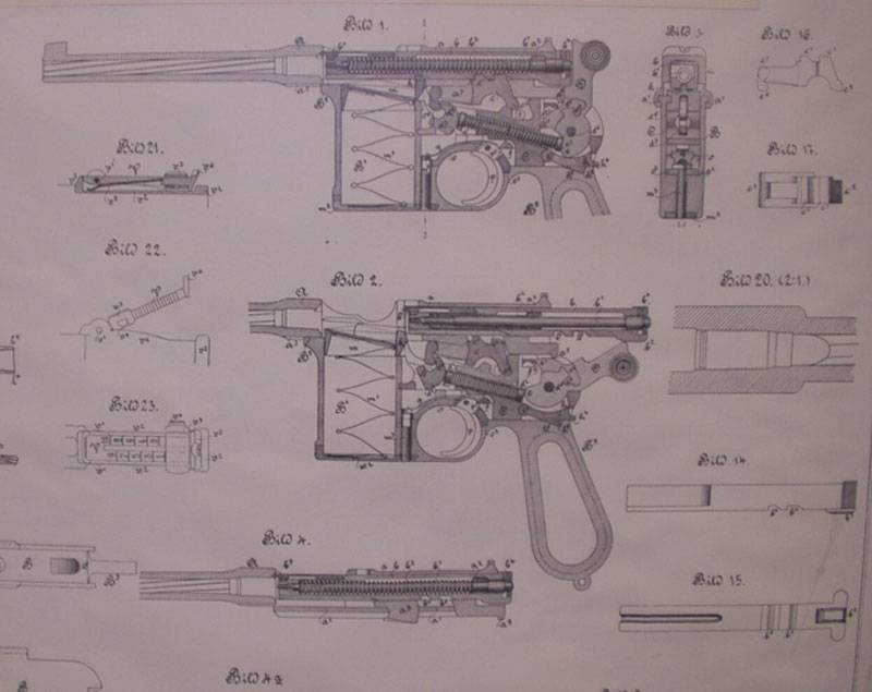 Чертежи пистолета маузер 96 рисунки из древесины. маузер к96 (mauser c96)–немецкое оружие окопной войны. устройство, взаимодействие частей и механизмов