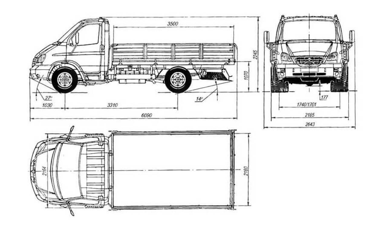 Газ 33021 чертеж