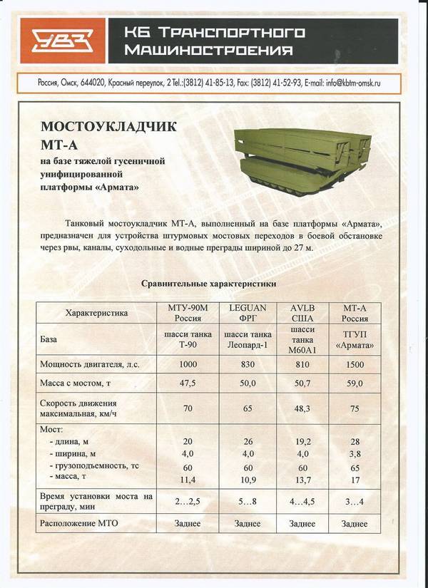 Модернизированный мостоукладчик танковый универсальный мту-90м