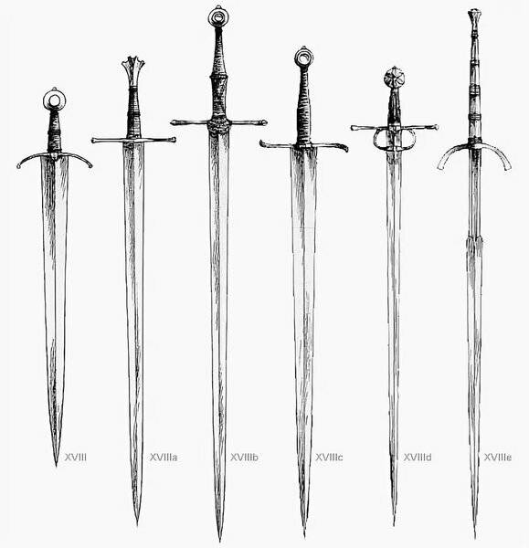 Меч: история развития оружия, двуручные и полуторные знаменитые мечи