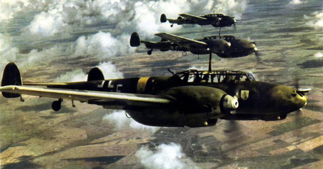 Мессершмитт bf-110 (me-110) - двухмоторный тяжелый истребитель люфтваффе