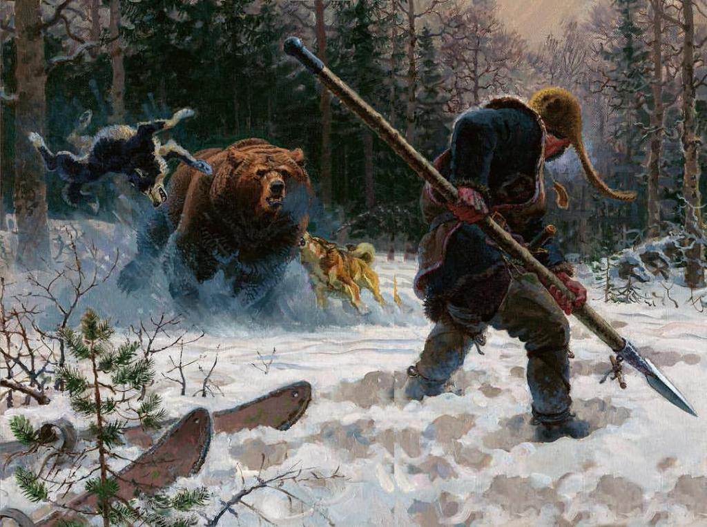 Рогатина – лучшее оружие для охоты на медведя и кабана, если вы хотите адреналина