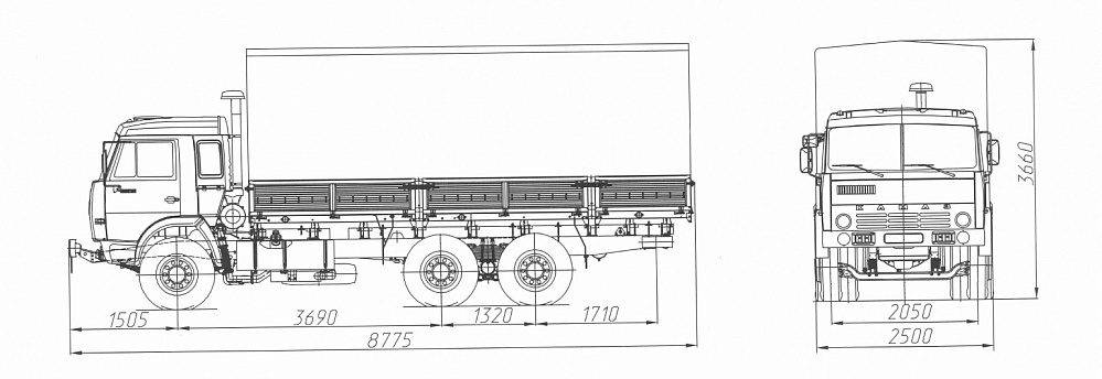 Ширина базы камаза