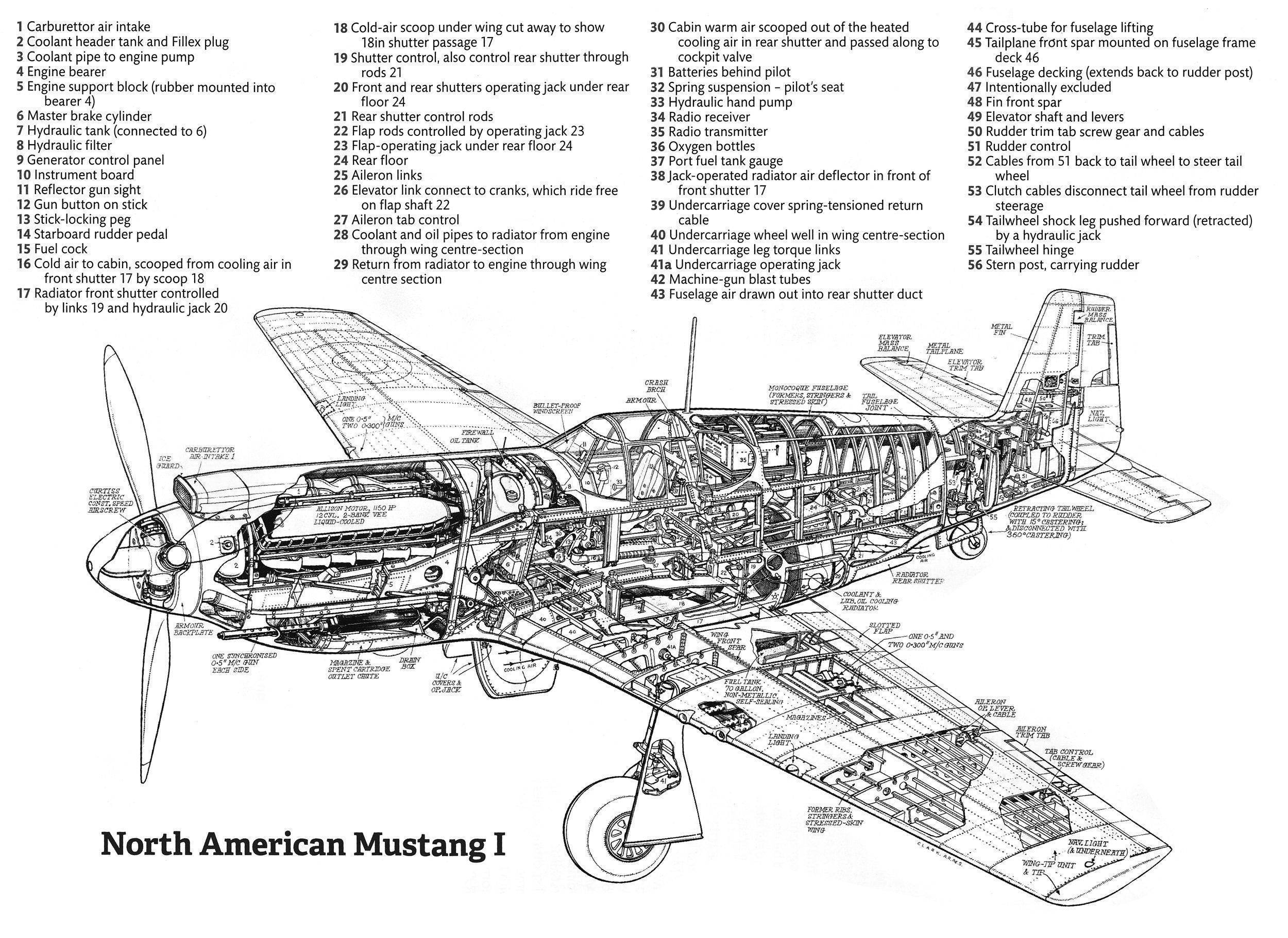 Истребители р-51 "мустанг" на аэродроме майнсфилд в сша [1] | военный альбом