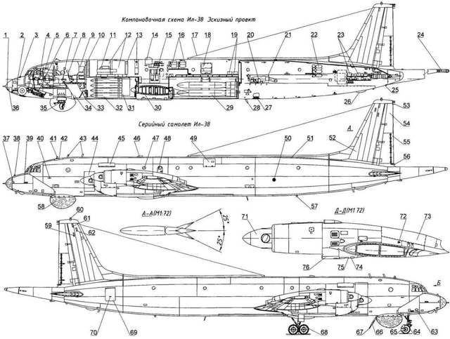 Противолодочный самолет Ил-38 — обзор и летно-технические характеристики