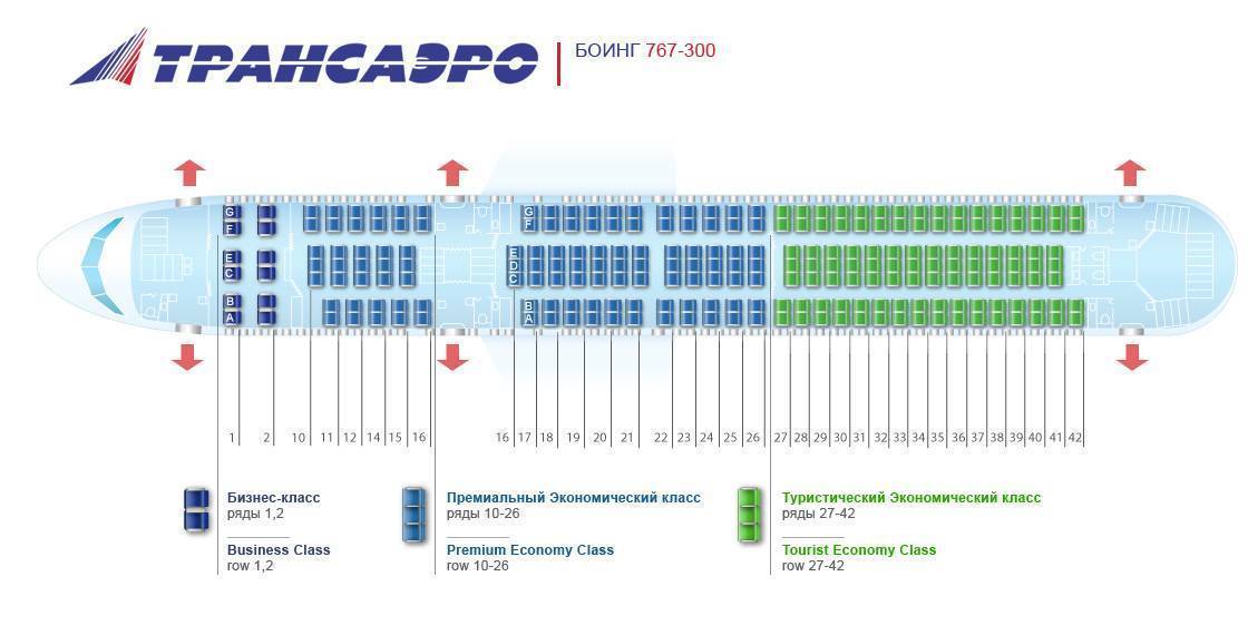 Boeing 737-800: схема салона, лучшие места
